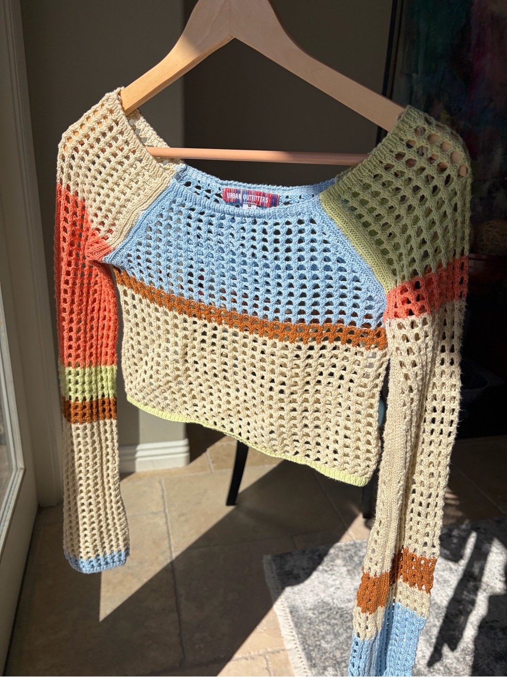 Urban Outfitters Open Knit Sweater In Assorted